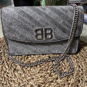 Balenciaga GLITTER LEATHER shoulder bag sold out everywhere!!!!